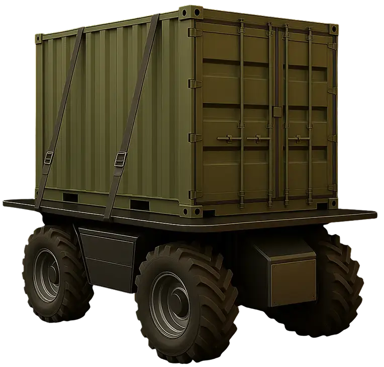 Transporting supplies and cargo to the frontline