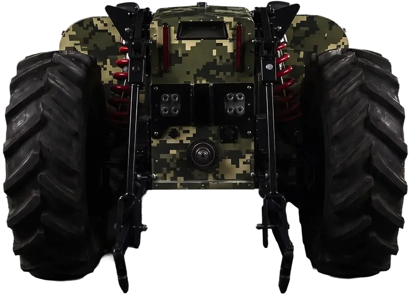 Rear view of the Voltrac Thor defence variant